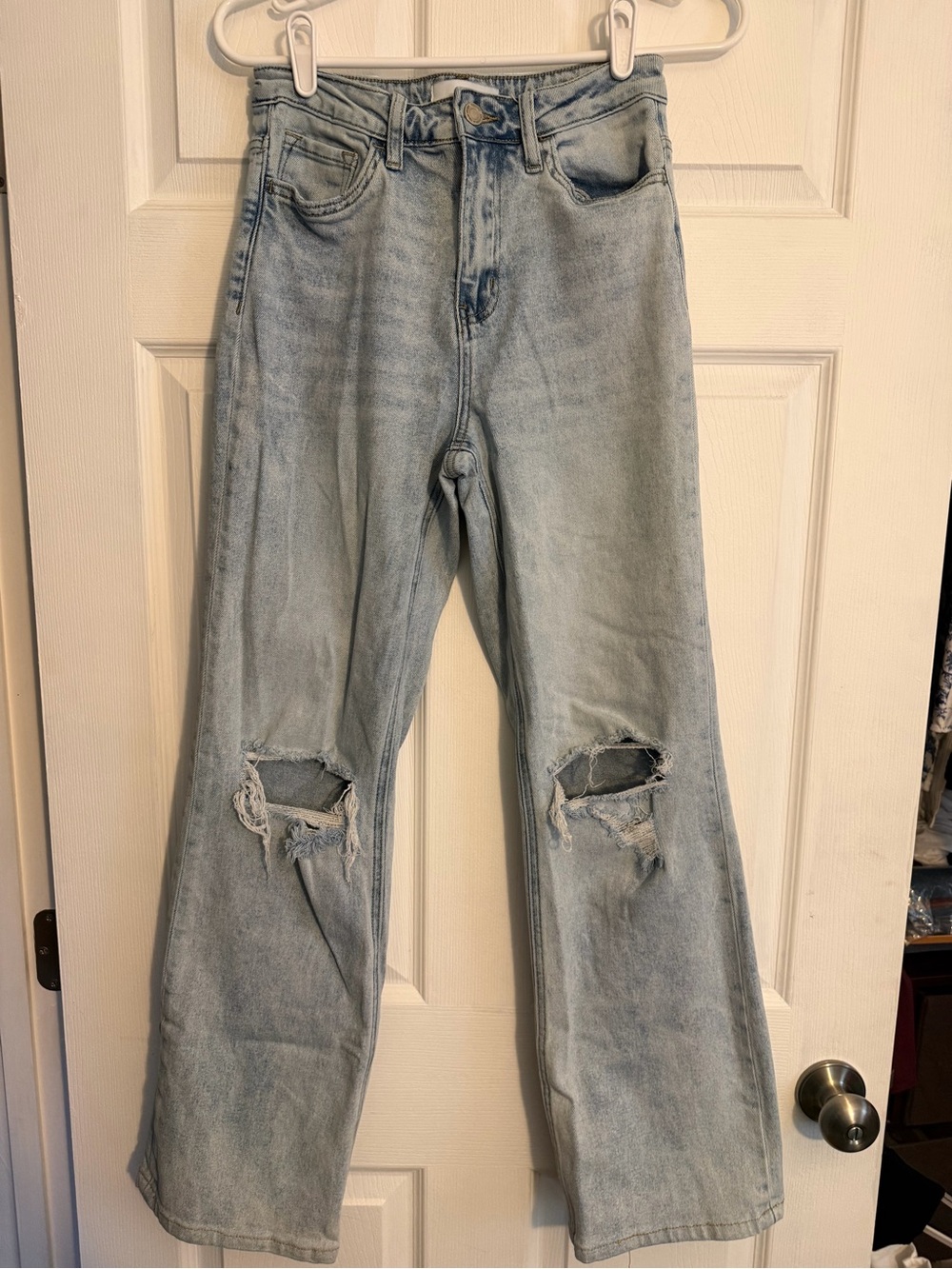 Vervet LA Light Blue Boot Cut Distressed Jeans